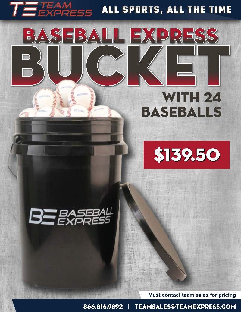 Baseball Express Bucket with 24 Baseballs