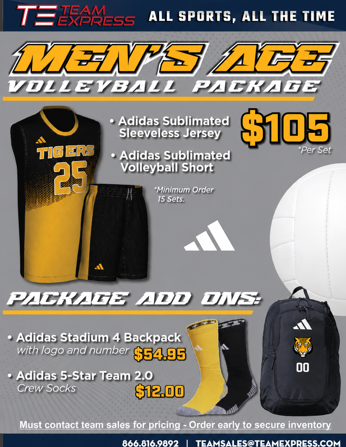 Men's Ace Volleyball Package