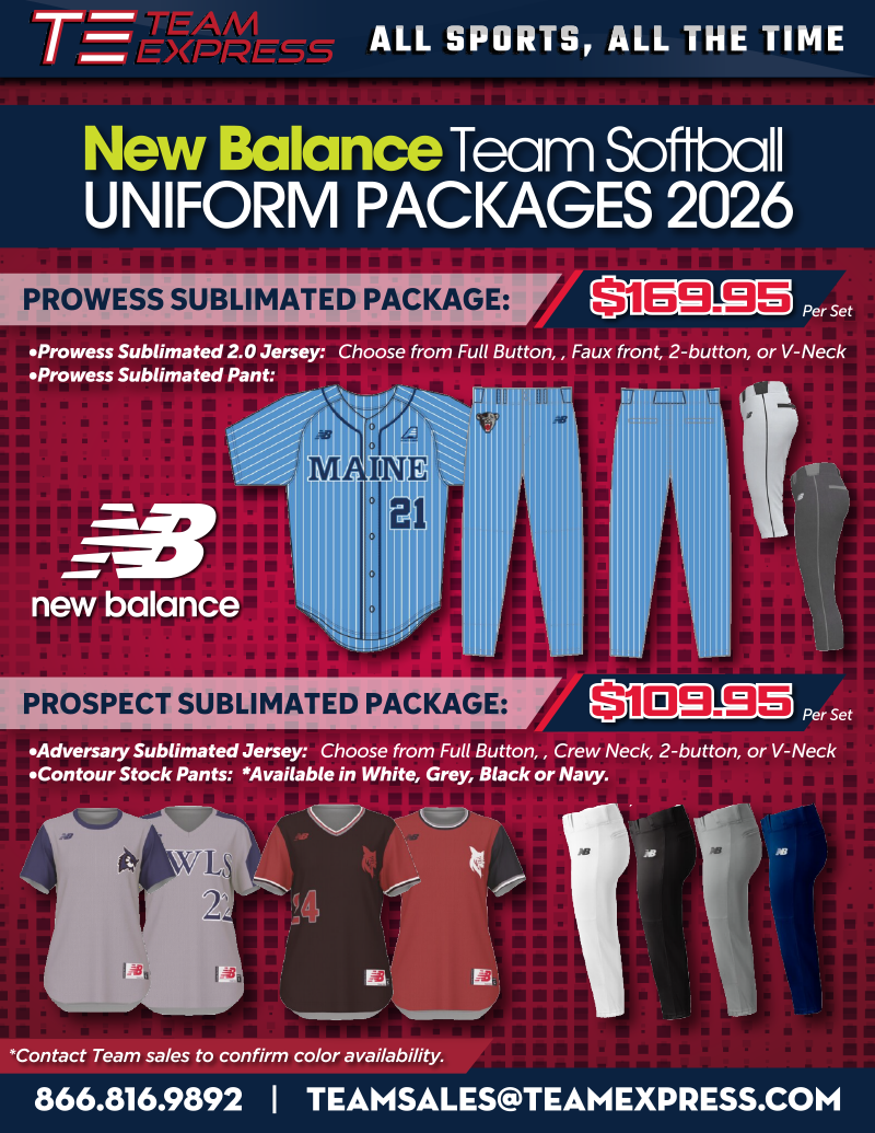 New Balance Team Softball 2026 Uniform Packages